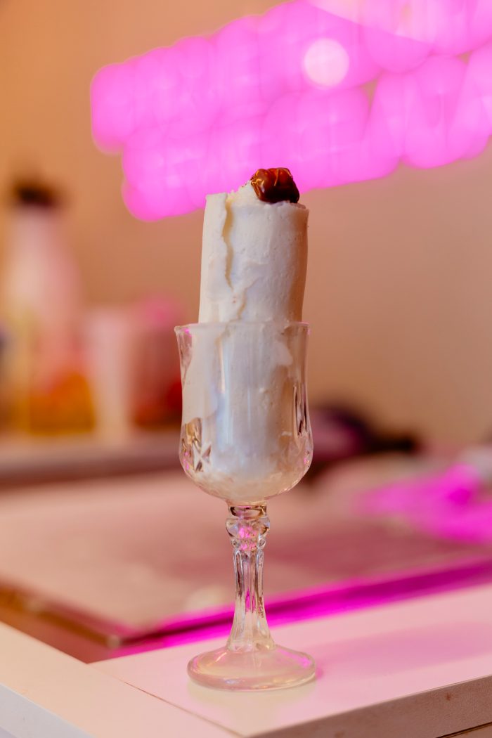 Taça de gelato de ninho com nutella